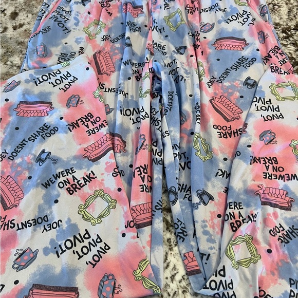 M Friends Women Sleepwear Pink Tie Dye Elastic Waist Drawstring Pajama Pants 8 - Picture 5 of 10